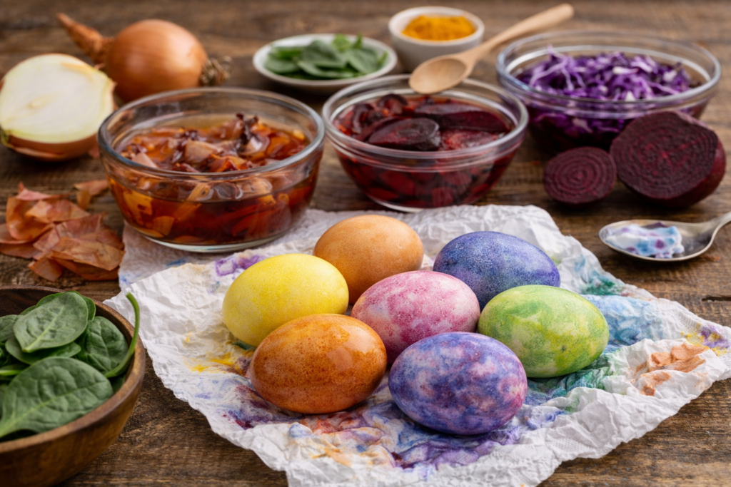 Ostereier natürlich färben – Farben aus der Küche