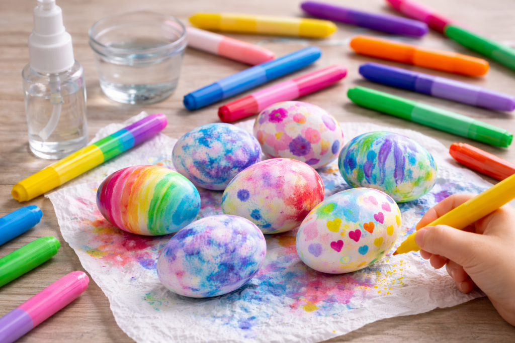 Ostereier bemalen mit Filzstiften – super schnell